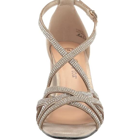 Bella Vita Alliette Dress Soft Gold Metallic Heeled Sandals Size 7.5W Evening - Picture 2 of 7